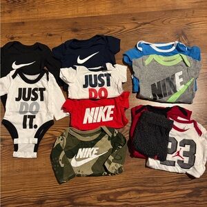 Nike Baby Onesie and Outfit Collection - Black, White, Red, Green